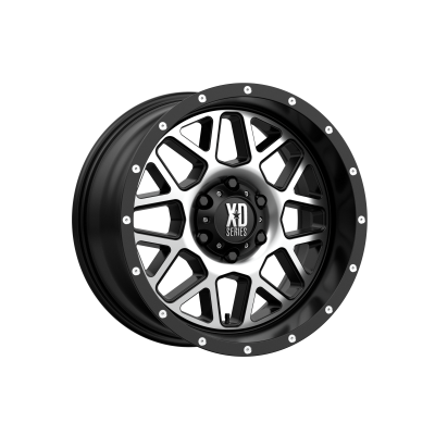 XD SERIES WHEELS - 18 x 9 XD  GRENADE SATIN BLACK W/ MACHINED FACE - 6X5.5 - 4.53" BS - Image 2