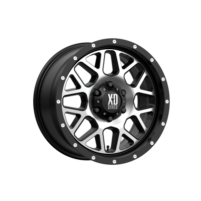 XD SERIES WHEELS - 18 x 9 XD  GRENADE SATIN BLACK W/ MACHINED FACE - 6X5.5 - 5.71" BS - Image 2