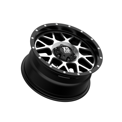 XD SERIES WHEELS - 18 x 9 XD  GRENADE SATIN BLACK W/ MACHINED FACE - 6X5.5 - 5.71" BS - Image 3