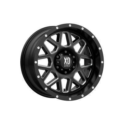 XD SERIES WHEELS - 18 x 9 XD  GRENADE SATIN BLACK MILLED - 6X5.5 - 4.53" BS - Image 2