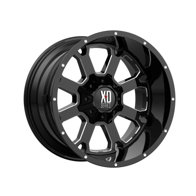 XD SERIES WHEELS - 20 x 12 XD  BUCK 25 GLOSS BLACK MILLED - 6X135/5.5 - 4.77" BS - Image 2