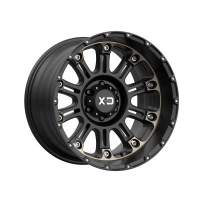 XD SERIES WHEELS - 20 x 12 XD  HOSS II SATIN BLACK MACH W/ DARK TINT - 6X5.5 - 4.77" BS - Image 2