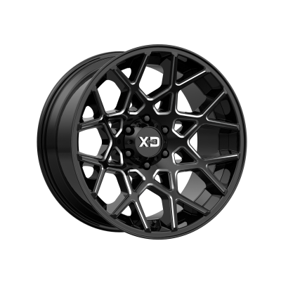 XD SERIES WHEELS - 20 x 10 XD  CHOPSTIX GLOSS BLACK MILLED - 6X135 - 4.56" BS - Image 2