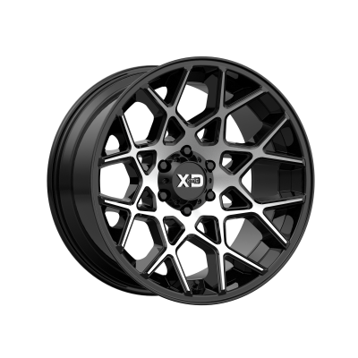 XD SERIES WHEELS - 20 x 10 XD  CHOPSTIX GLOSS BLACK MACHINED - 6X135 - 4.56" BS - Image 2