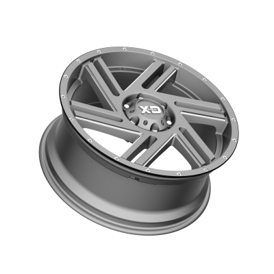 XD SERIES WHEELS - 20 x 9 XD  SWIPE SATIN GRAY MILLED - 6X5.5 - 6.57" BS - Image 3