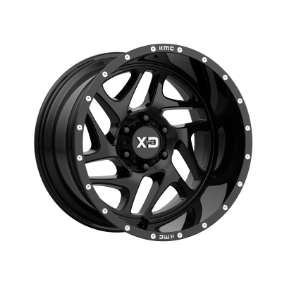 XD SERIES WHEELS - 20 x 12 XD  FURY GLOSS BLACK MILLED - 6X5.5 - 4.77" BS - Image 2