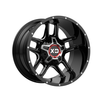 XD SERIES WHEELS - 20 x 12 XD  CLAMP GLOSS BLACK MILLED - 6X135/5.5 - 4.77" BS - Image 2