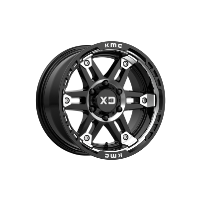 XD SERIES WHEELS - 17 x 9 XD  SPY II GLOSS BLACK MACHINED - 6X5.5 - 4.53" BS - Image 2