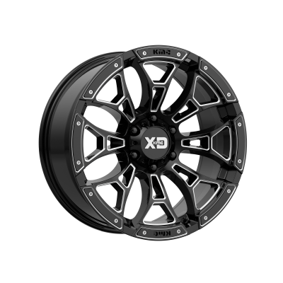 XD SERIES WHEELS - 20 x 9 XD  BONEYARD GLOSS BLACK MILLED - 6X5.5 - 5" BS - Image 2