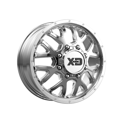 XD SERIES WHEELS - 20 x 8.25 XD  GRENADE DUALLY CHROME - FRONT - 8X6.5 - 9.63" BS - Image 2