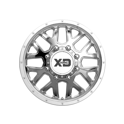 XD SERIES WHEELS - 20 x 8.25 XD  GRENADE DUALLY CHROME - FRONT - 8X6.5 - 9.63" BS - Image 4