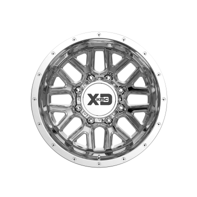 XD SERIES WHEELS - 20 x 8.25 XD  GRENADE DUALLY CHROME - REAR - 8X6.5 - -3.17" BS - Image 4