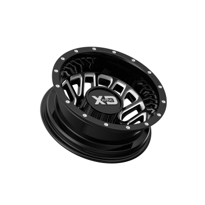 XD SERIES WHEELS - 17 x 6.5 XD  GRENADE DUALLY GLOSS BLACK MILLED - REAR - 8X6.5 - -2.35" BS - Image 3