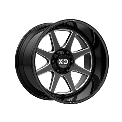 XD SERIES WHEELS - 20 x 12 XD  PIKE GLOSS BLACK MILLED - 6X5.5 - 4.77" BS - Image 2