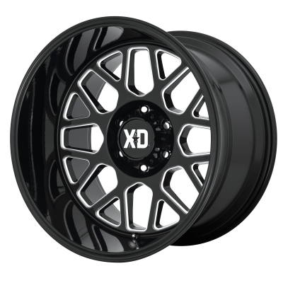 XD SERIES WHEELS - 20 x 10 XD  GRENADE 2 GLOSS BLACK MILLED - 6X135 - 4.79" BS - Image 2