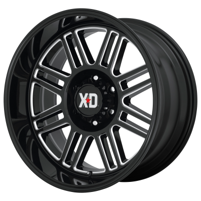 XD SERIES WHEELS - 20 x 10 XD  CAGE GLOSS BLACK MILLED - 6X5.5 - 4.79" BS - Image 3