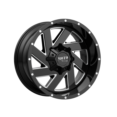 MOTO METAL - 20 x 10 MM MELEE GLOSS BLACK MILLED - 6X135/5.5 - Image 2