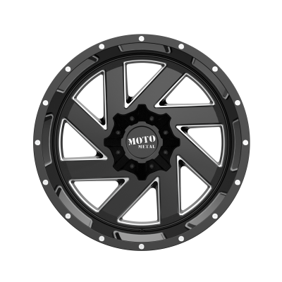 MOTO METAL - 22 x 12 MM MELEE GLOSS BLACK MILLED - 6X135/5.5 - Image 4