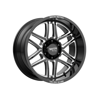 MOTO METAL - 20 x 10 MM FOLSOM GLOSS BLACK MILLED - 6X135 - Image 2