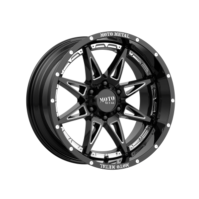 MOTO METAL - 20 x 10 MM HYDRA GLOSS BLACK MILLED - 6X5.5 - Image 2