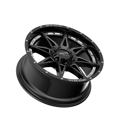 MOTO METAL - 20 x 9 MM HYDRA GLOSS BLACK MILLED - 6X4.5 - Image 3