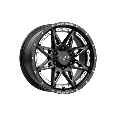 MOTO METAL - 18 x 8.5 MM HYDRA GLOSS BLACK MILLED - 6X4.5 - Image 2