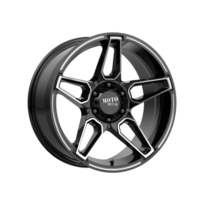 MOTO METAL - 20 x 9 MM FANG GLOSS BLACK MACHINED - 6X135 - Image 2