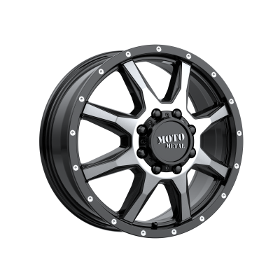 MOTO METAL - 20 x 8.25 MM MO995 GLOSS BLACK MACHINED - FRONT - 8X200 - Image 2