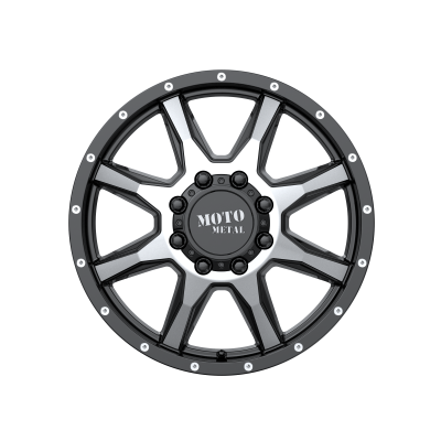 MOTO METAL - 20 x 8.25 MM MO995 GLOSS BLACK MACHINED - FRONT - 8X200 - Image 4