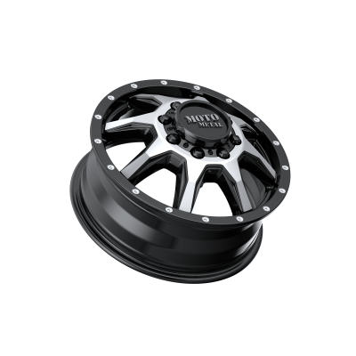 MOTO METAL - 17 x 6.5 MM MO995 GLOSS BLACK MACHINED - FRONT - 8X6.5 - Image 3