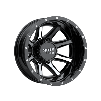 MOTO METAL - 20 x 8.25 MM MO995 GLOSS BLACK MACHINED - REAR - 8X6.5 - Image 2