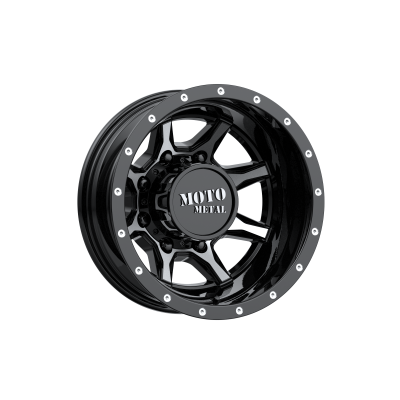 MOTO METAL - 17 x 6.5 MM MO995 GLOSS BLACK MACHINED - REAR - 8X6.5 - Image 2