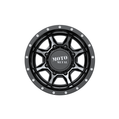 MOTO METAL - 17 x 6.5 MM MO995 GLOSS BLACK MACHINED - REAR - 8X6.5 - Image 4