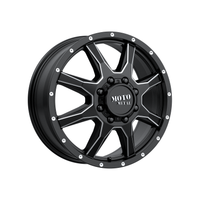 MOTO METAL - 20 x 8.25 MM MO995 SATIN BLACK MILLED - FRONT - 8X6.5 - Image 2