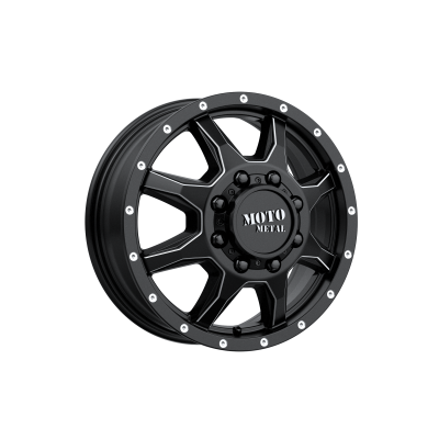 MOTO METAL - 17 x 6.5 MM MO995 SATIN BLACK MILLED - FRONT - 8X6.5 - Image 2