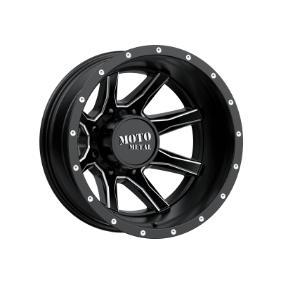 MOTO METAL - 20 x 8.25 MM MO995 SATIN BLACK MILLED - REAR - 8X6.5 - Image 2