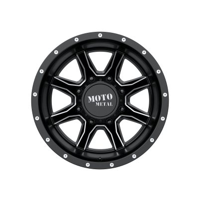 MOTO METAL - 20 x 8.25 MM MO995 SATIN BLACK MILLED - REAR - 8X6.5 - Image 4