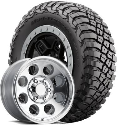 BF Goodrich - 35x12.50R15 BFG Mud Terrain KM3 on 15x8 DR Tracker III Polished - Image 2