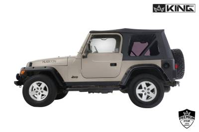 King 4WD - King 4WD Replacement Soft Top Without Upper Doors - Black Diamond - Wrangler TJ 1997-2006 - Image 2