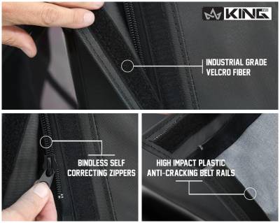 King 4WD - King 4WD Replacement Soft Upper Doors Only - Black Diamond - Wrangler TJ 1997-2006 - Image 6