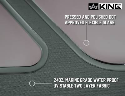 King 4WD - King 4WD Replacement Soft Upper Doors Only - Black Diamond - Wrangler TJ 1997-2006 - Image 5