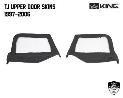 King 4WD - King 4WD Replacement Soft Upper Doors Only - Black Diamond - Wrangler TJ 1997-2006 - Image 3