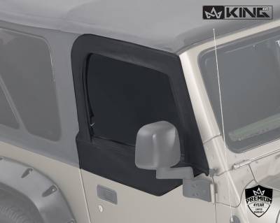 King 4WD - King 4WD Replacement Soft Upper Doors Only - Black Diamond - Wrangler TJ 1997-2006 - Image 2