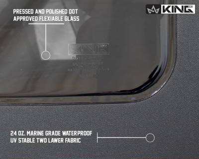 King 4WD - King 4WD Premium Replacement Soft Top, Black Diamond With Tinted Windows, Jeep Wrangler Unlimited JK 4 Door 2007-2009 - Image 5