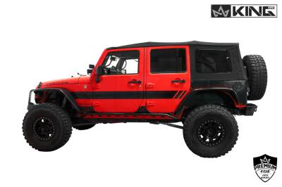 King 4WD - King 4WD Premium Replacement Soft Top, Black Diamond With Tinted Windows, Jeep Wrangler Unlimited JK 4 Door 2007-2009 - Image 2