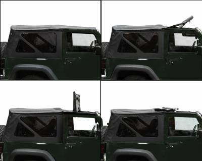 King 4WD - King 4WD Premium Replacement Soft Top, Black Diamond With Tinted Windows, Jeep Wrangler JK 2 Door 2007-2009 - Image 8