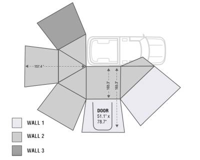 Overland Vehicle Systems - Down Range Aluminum Low Profile Rack - 49x52 - Image 2