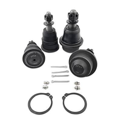 Apex Chassis - Apex Chassis Chevy/GMC Super HD Ball Joint Kit  Front Upper/Lower (2) BJ143 (2) BJ144 For 02-06 Avalanche 2500 01-06 Silverado/Seirra 1500 HD - Image 2