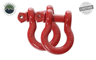 Overland Vehicle Systems - OVS Recovery Recovery Shackle 3/4" 4.75 Ton Red - Sold In Pairs - Image 5