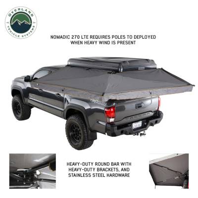 Overland Vehicle Systems - Nomadic 270 LTE Awning, Brackets, 4 Wall Set - Driverside - Image 3